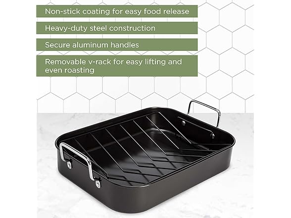 Ecolution Nonstick Roasting Pan with Rack