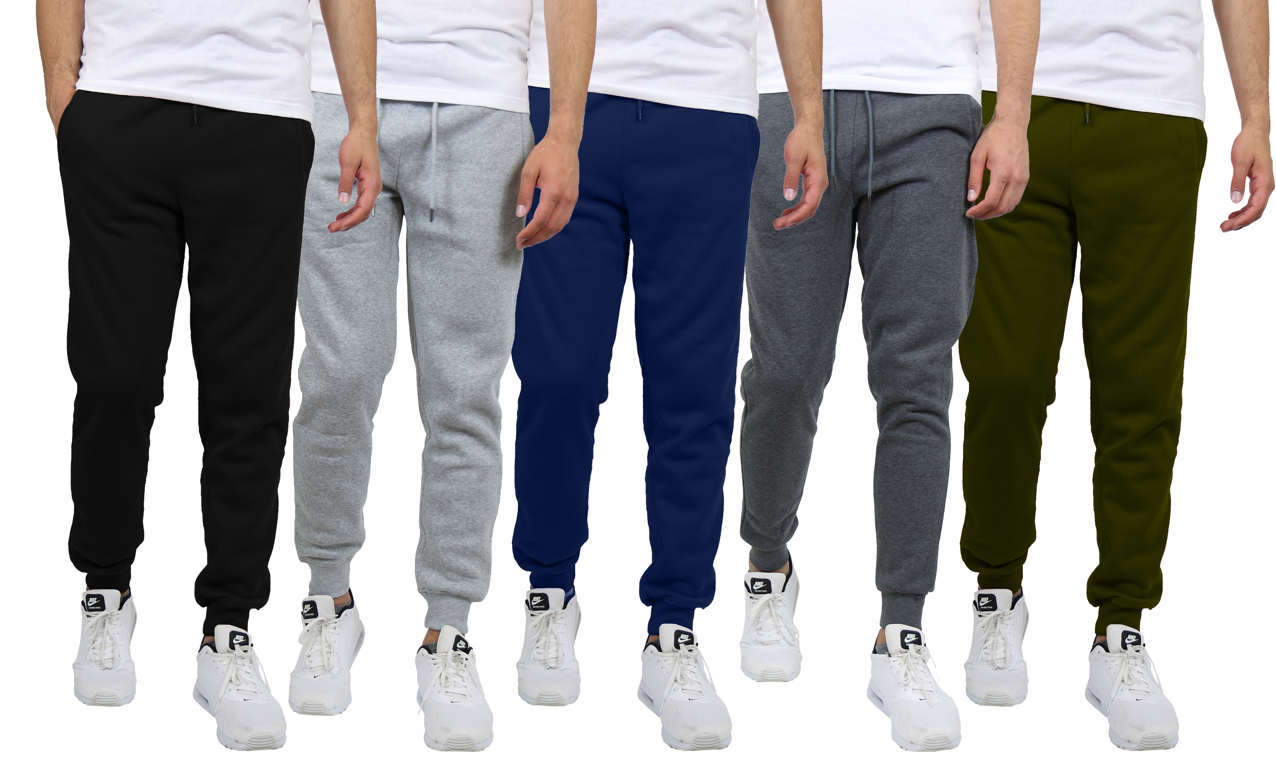 Men's 3PK Fleece-Lined Classic Joggers - Gallery 12