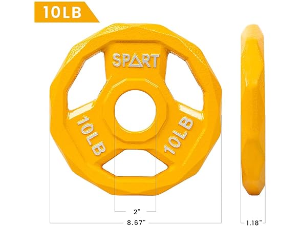 SPART Weight Plate 2-Inch Cast 10LB Pair