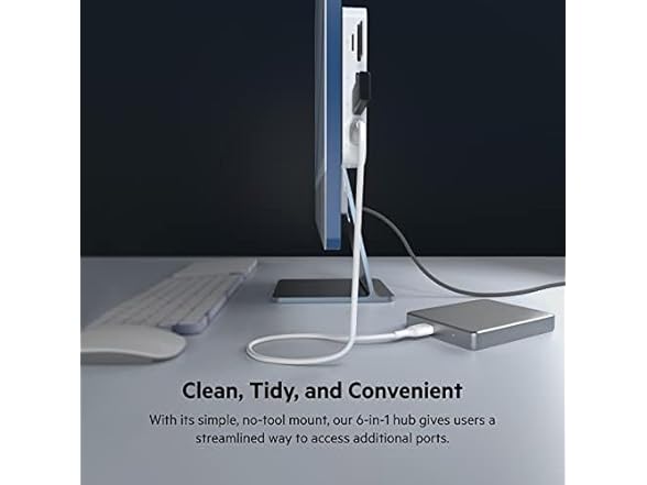 Belkin USB-C 6-in-1 Multiport Hub with Mount - Gallery 9