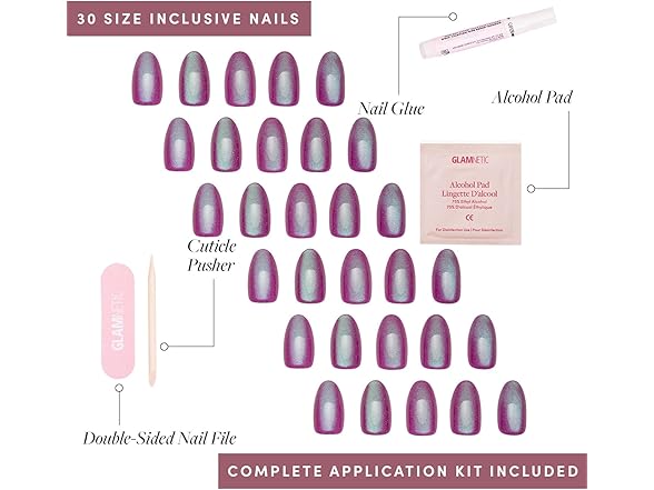 Glamnetic Press On Nails - Berry Fizz