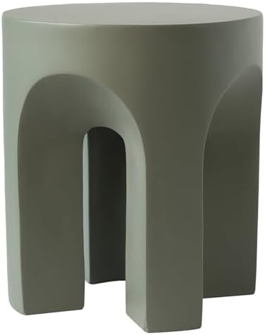 LeisureMod CST17GR Crus Fiberstone Side Table Gray