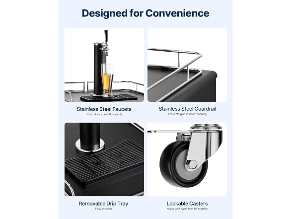VEVOR Beer Kegerator, Single Tap Draft