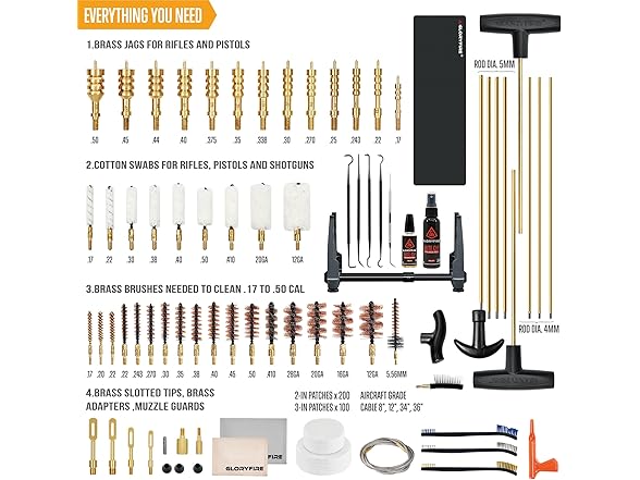 GLORYFIRE Deluxe Universal Gun Cleaning Kit