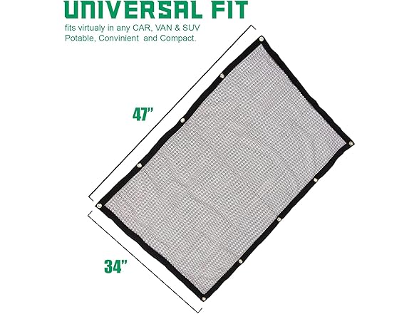 Zone Tech PE0007 Back Seat Pet Mesh Net Large