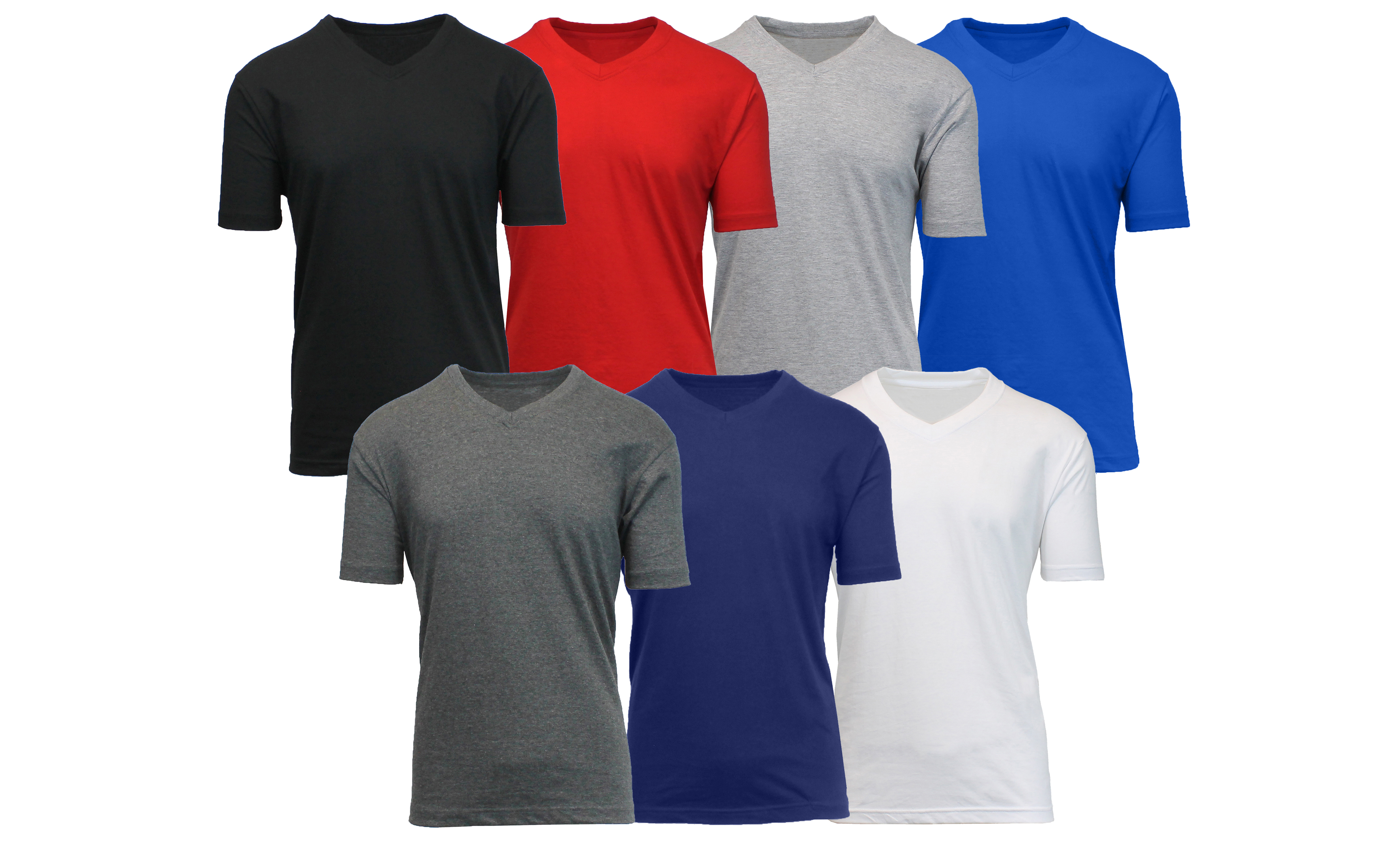 3Pk Asst Mens Classic V-Neck T-Shirt - Gallery 10