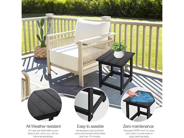 LZRS Adirondack Patio Side Table