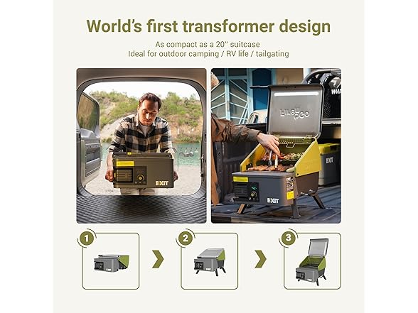 20V Portable Wood Pellet Grill Smoker