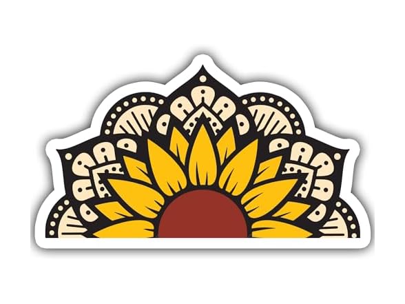 3PCS Sunflower Mandala Stickers