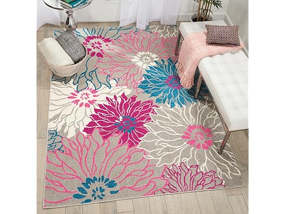 Nourison Home Passion Grey 5'3" x 7'3" Area Rug