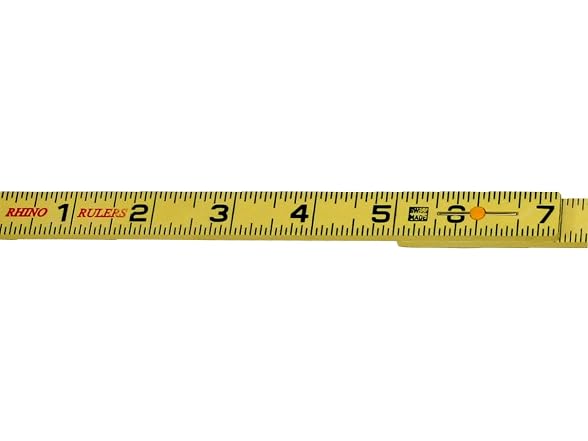 Rhino Rulers Folding Outside Reading Carpenter's Ruler 6' Length
