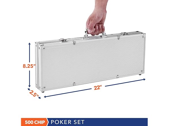 Rally & Roar Professional Poker Set, 500 Chips