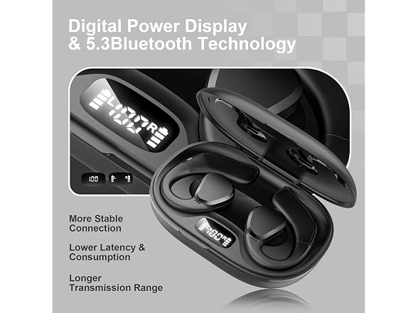TTQ Open Ear Headphones, Bluetooth 5.3 Open Ear