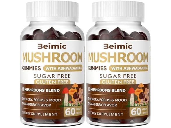 BEIMIC Mushroom Gummies w/Lions Mane, 120ct
