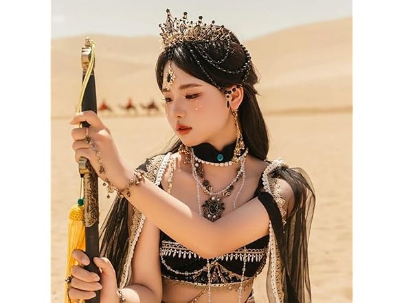 Salliy Baroque Crown and Tiaras- Black