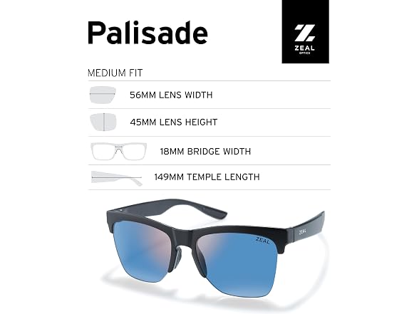 Zeal Horizon Blue Palisade Black Matte