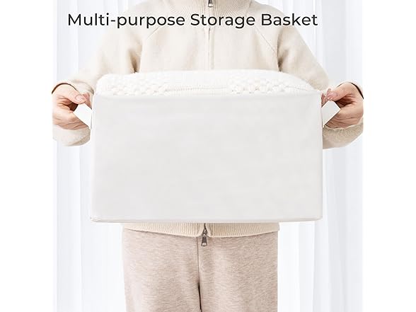 Storage Basket Bins with Metal Frame
