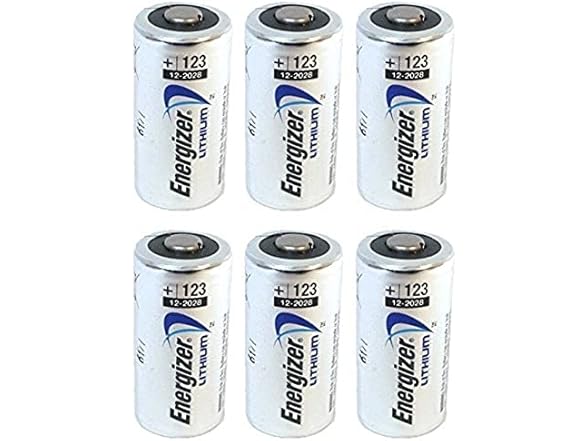 (6 PACK) Energizer 123 Lithium Batteries