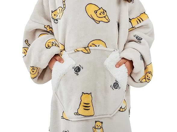 Ramees Wearable Blanket Hoodie Kids