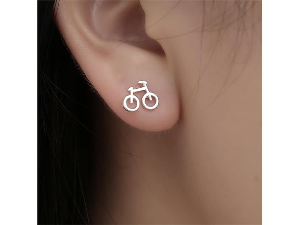 swglcowo Bicycle Small Stud Earrings