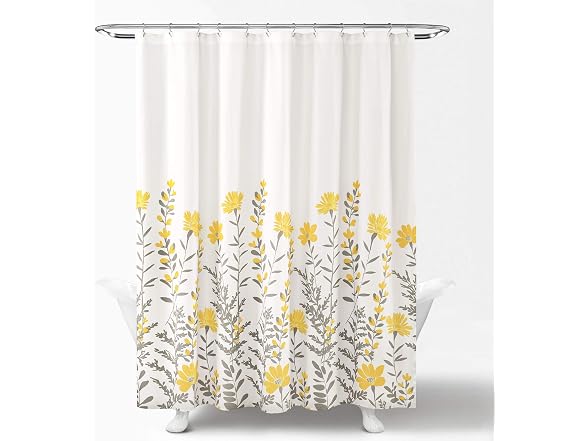 Lush Decor Aprile Floral Shower Curtain Single 72" W x 72" L