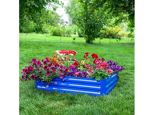 Sunnydaze Galvanized Raised Garden Bed