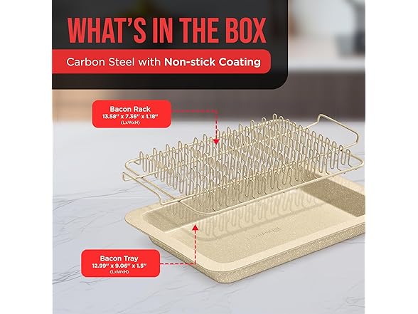 BAKKENMASTER Bacon Tray - 2-Piece Set