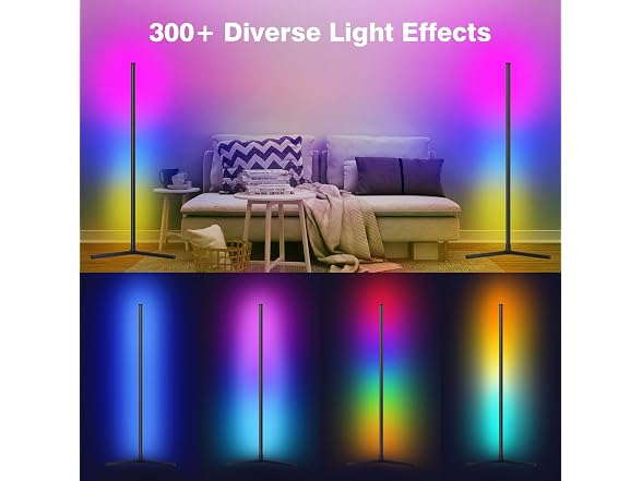 RIYO RGB Corner Floor Lamp App Remote