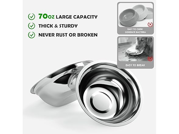 ADENGL Metal Elevated Dog Bowls