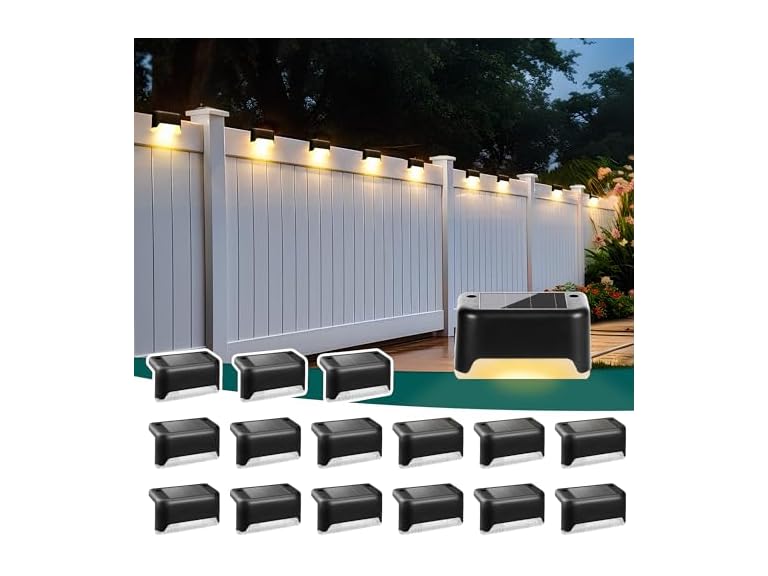 Solar Deck Lights Outdoor 16 Pack