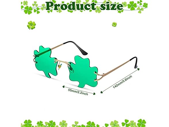 Angjiny St. Patricks Day Glasses
