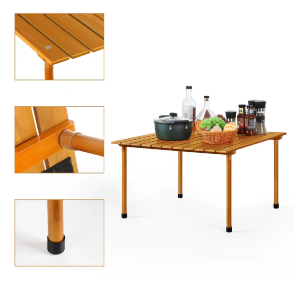 SONICGRACE All Purpose Foldable Wooden Table - Gallery 19