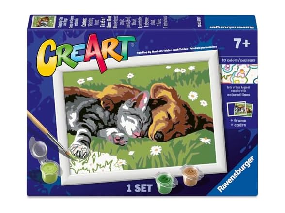 Ravensburger CreArt Sleeping Cat and Dog Paint