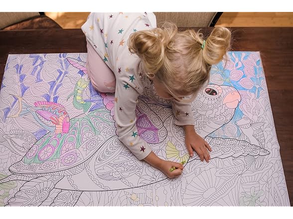SJPRINTER Giant Coloring Poster for Kids and Adults