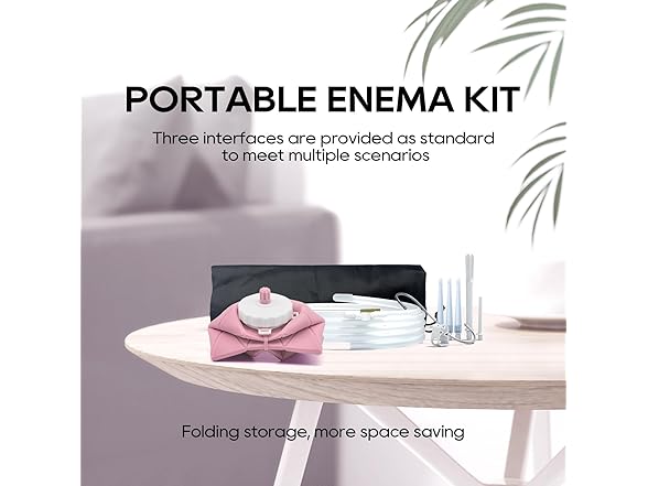KYZETJD Collapsible Silicone Enema Bag
