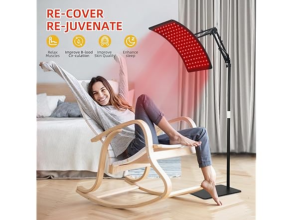 Viconor Red Light Therapy Lamp Black