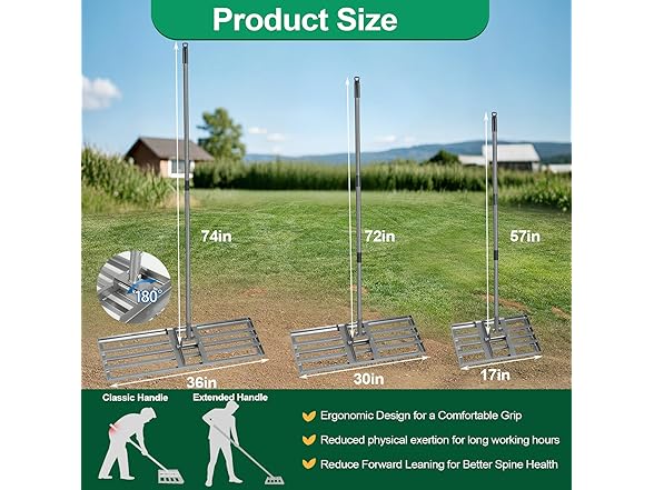 Heavy Duty Yard Leveling Rake