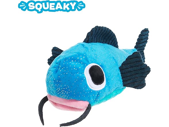 Barkbox Catfish Claude Dog Toy – Plush Squeak Toy