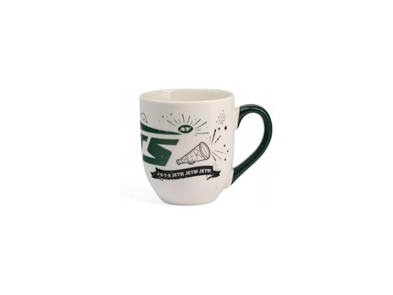 The Memory Company Officially Licensed NFL 18oz Ceramic Cheer Mug, Premium Team Logo Coffee Cup, Perfect Game Day Drinkware