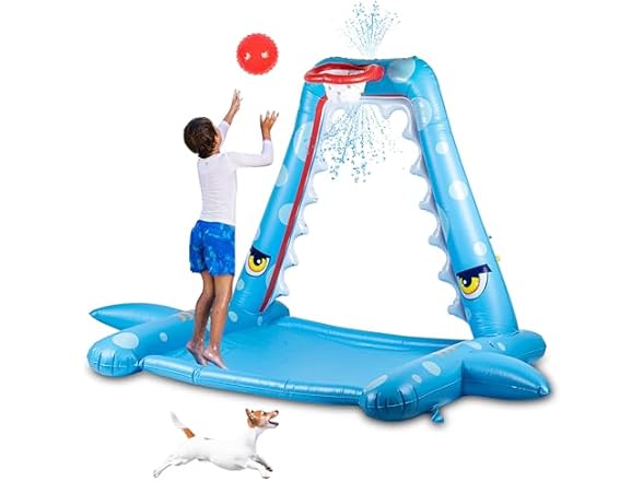 Zone Tech PA0008 Inflatable Shark Sprinkler for Kids
