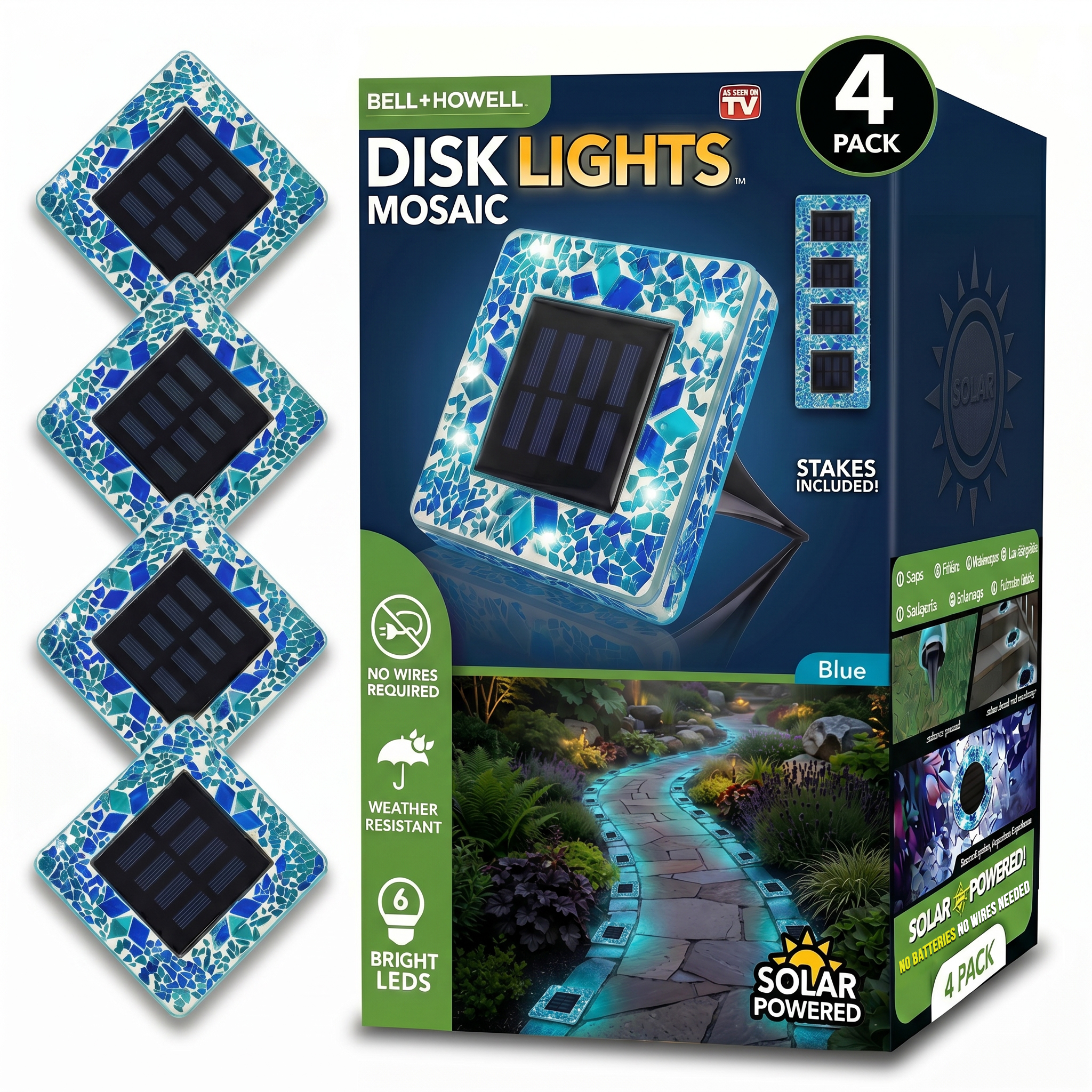 4Pack Mosaic Disk Light - Gallery 28