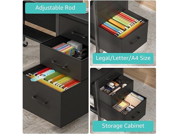 Rolling Teacher Desk with File Drawer