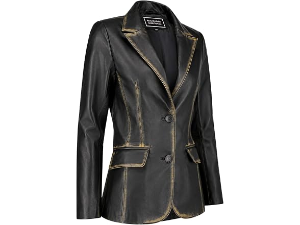 Jild Classic Style Leather Blazer Women