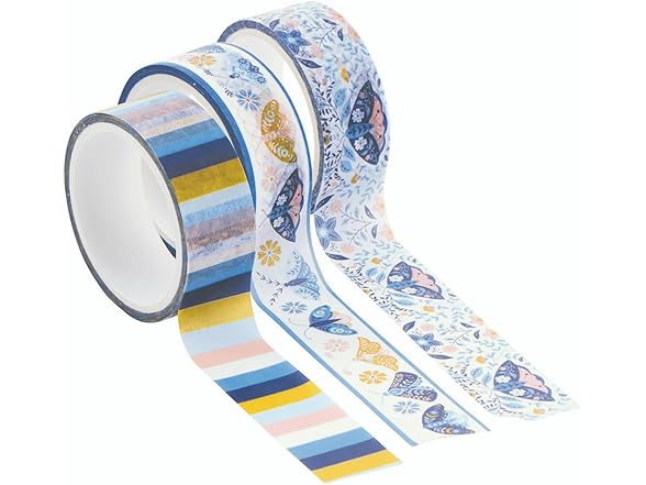 Living Grace Floral Washi Tape - Removable Rice Paper Tape