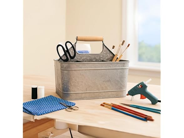 Benzara Galvanized Metal Sturdy Carry A