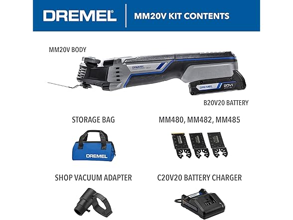 Dremel MM20V-DR-RC 20V Multi-Max Multi-Tool Kit