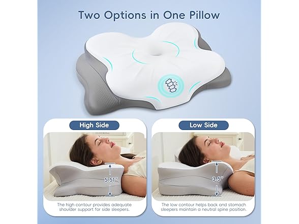 Cervical Neck Pillow White