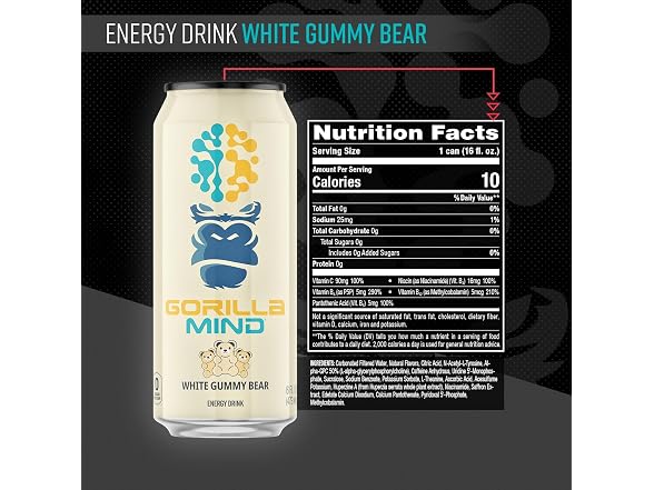 Gorilla Mind White Energy Drink