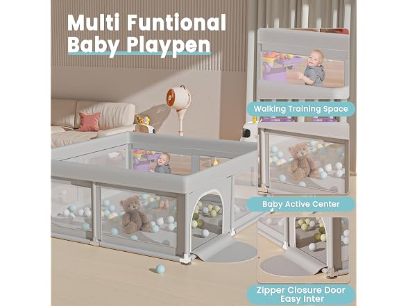 Baby Playpen 50x50 Inch, Play Pens
