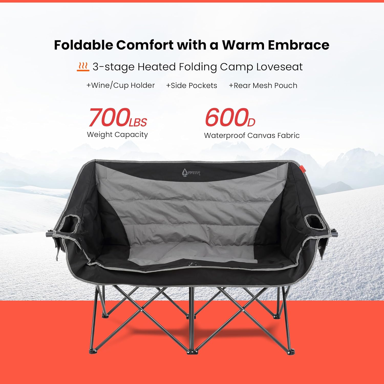 ARROWHEAD OUTDOOR Heated Loveseat (Open Box) - Gallery 15